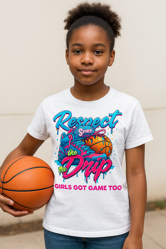"Respect The Drip" Basketball Tee" (YOUTH)