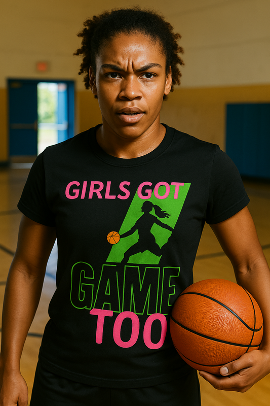 "Girls Got Game Too" Multi/Color Tee"