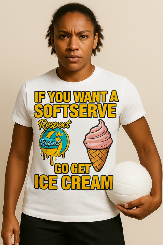 "Respect The Drip-Softserve" Volleyball Tee