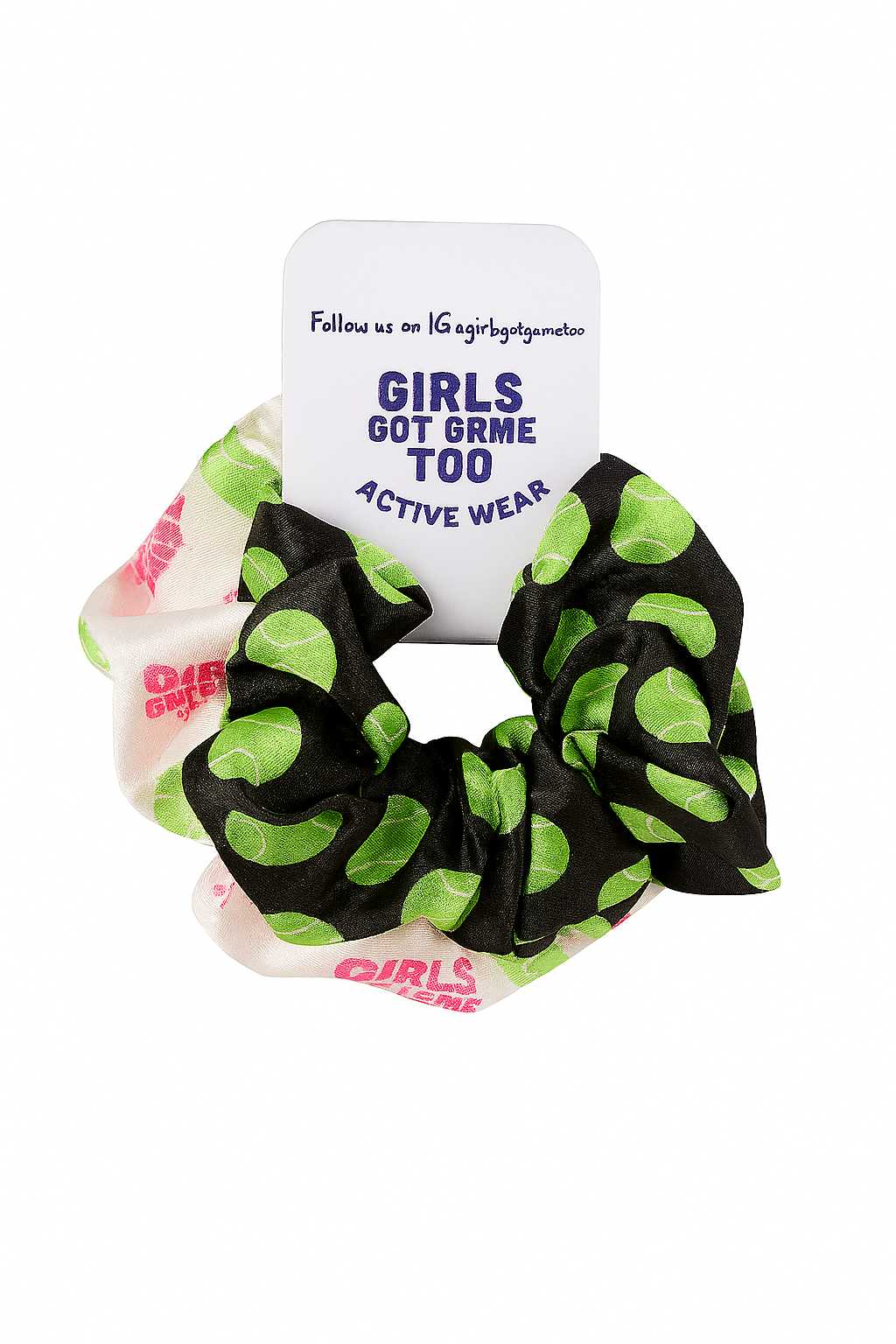 "Game Ready, Hair Up. Unstoppable." Sport scunchies made for girls who dominate on and off the field"